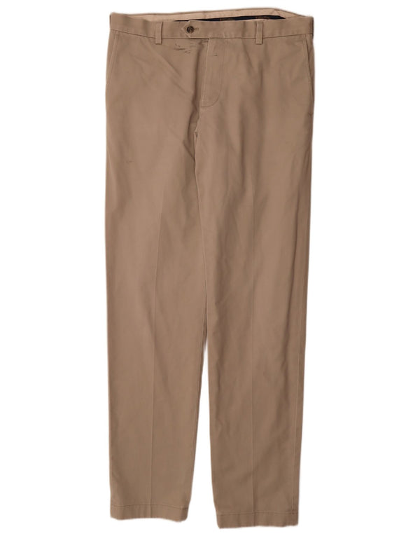 Pantaloni chino slim da uomo Brooks Brothers W34 L34 cotone beige