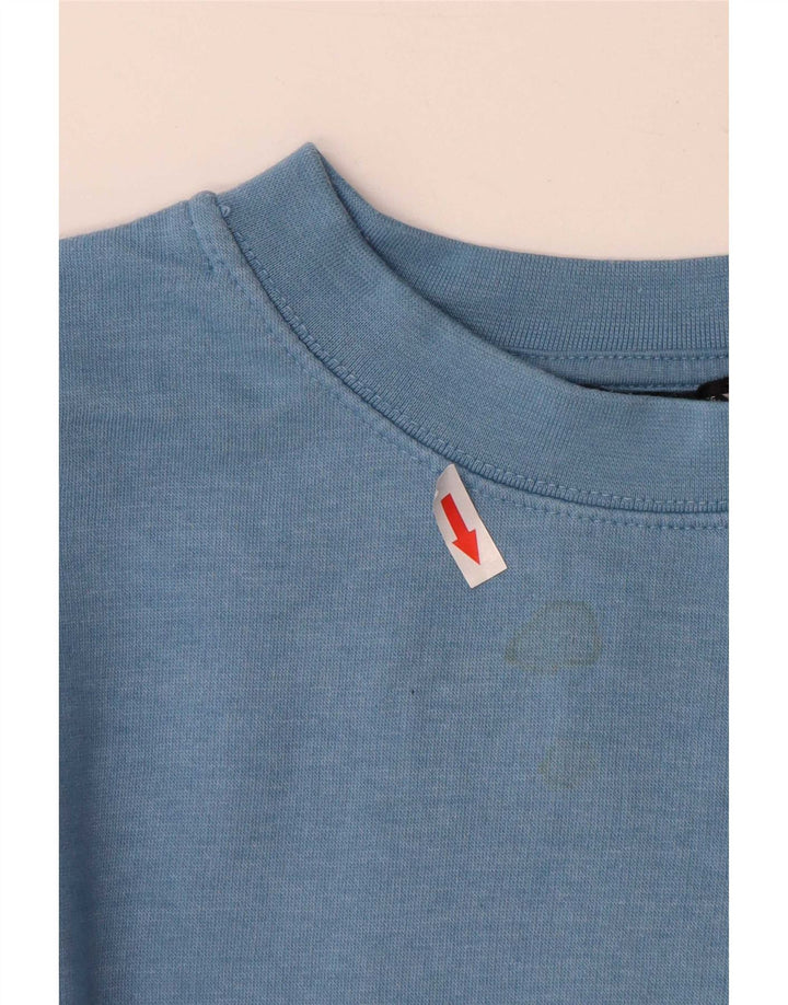 Felpa corta da donna Zara UK 10 piccola blu poliestere