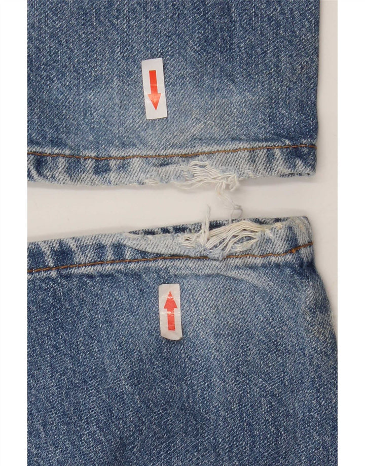 Jeans dritti Wrangler da uomo Texas invecchiati W36 L32 cotone blu