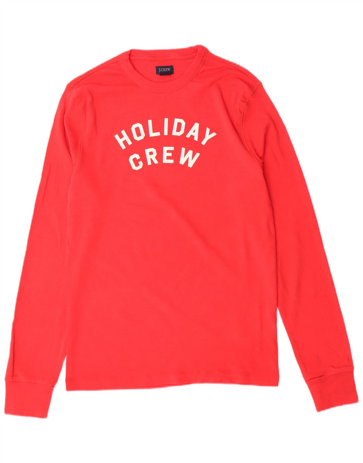 J. Crew Top grafico da uomo a maniche lunghe in cotone rosso medio