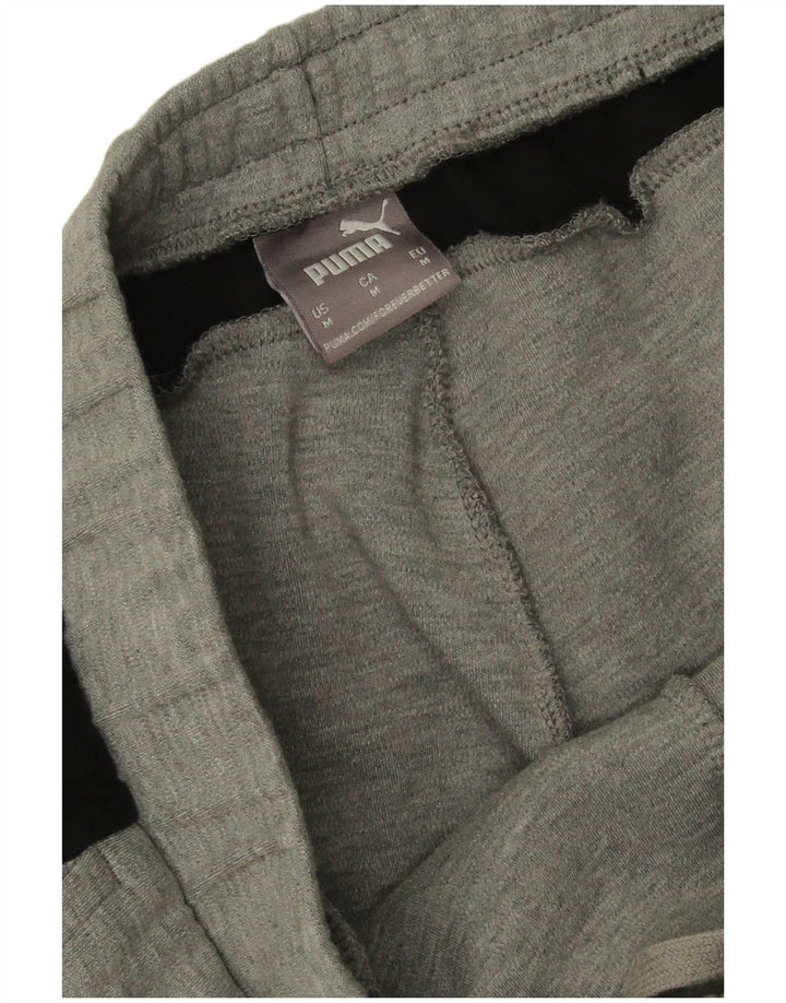 Pantaloni da tuta da uomo Puma in cotone color block grigio medio