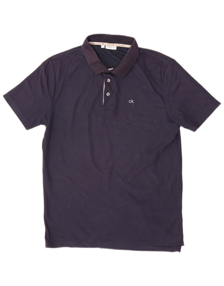 CALVIN KLEIN Polo da uomo in cotone medio blu navy