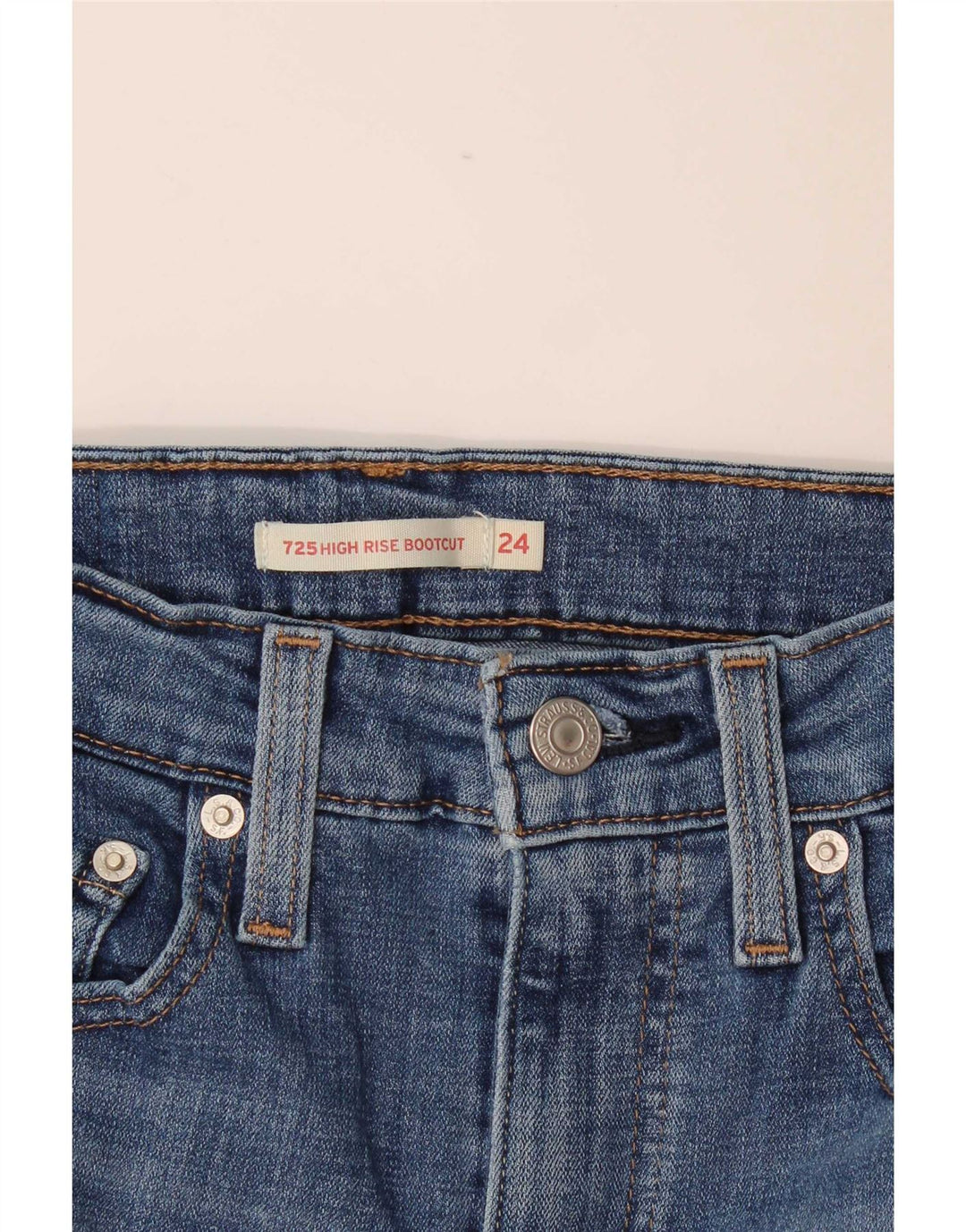 Jeans Levi's da donna 725 bootcut a vita alta W24 L31 Blu