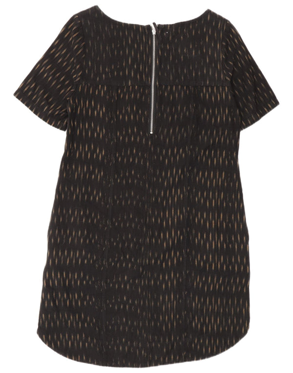 Abito a trapezio da donna Monsoon UK 12 Cotone maculato nero medio
