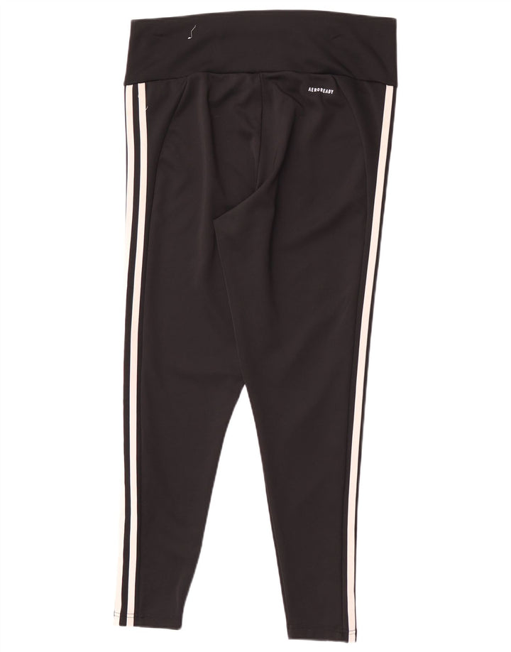 Leggings Adidas Aeroready da donna UK 16/18 Large Nero Poliestere