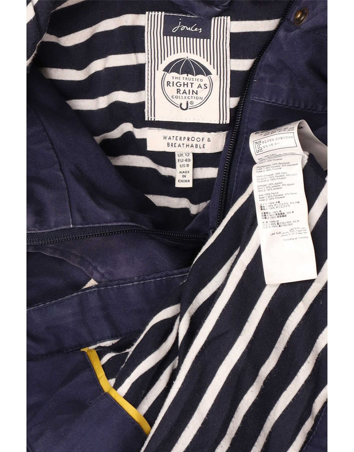 Giacca antipioggia con cappuccio da donna Joules UK 12 medio cotone blu navy