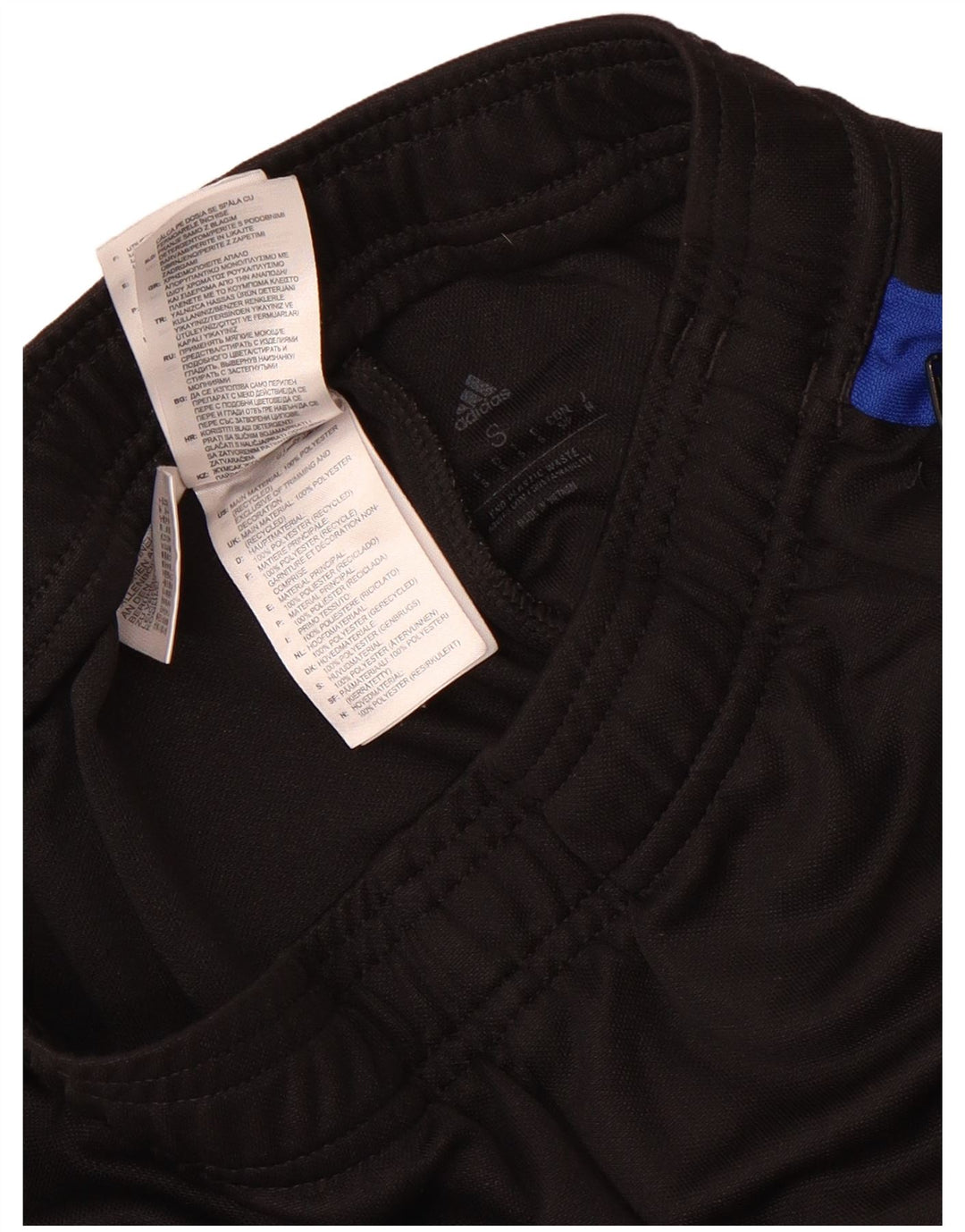 Pantaloni da tuta Adidas Aeroready da uomo piccoli in poliestere color block nero