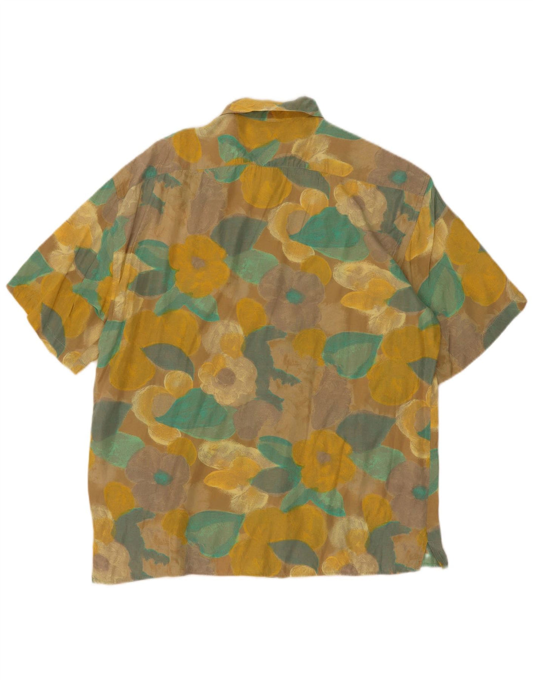 Camicia a maniche corte da uomo Ciao piccolo floreale giallo