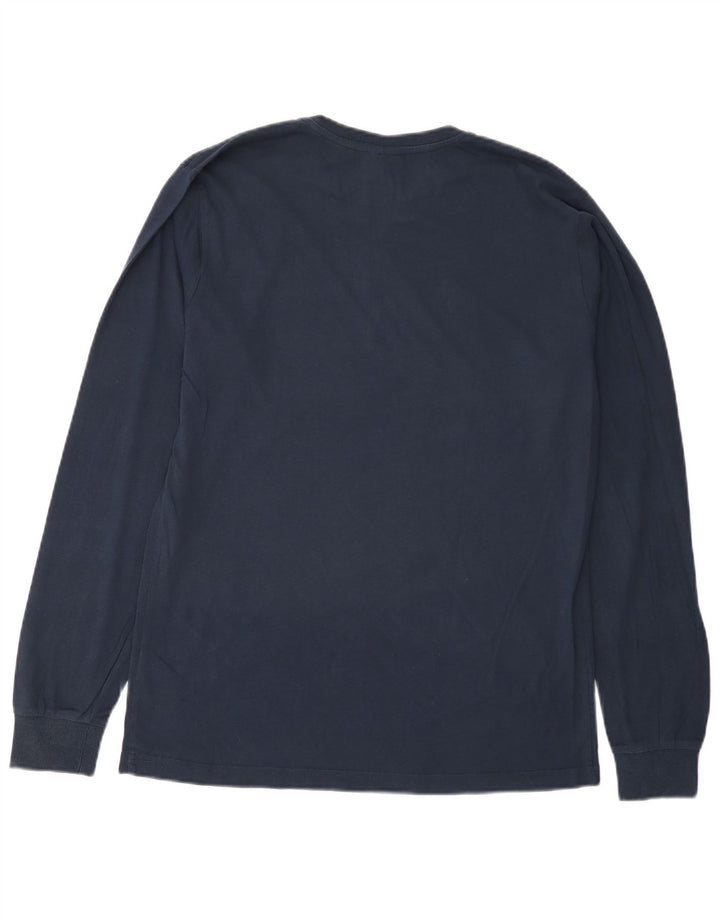Top Kappa Uomo Manica Lunga Cotone Medio Blu Navy
