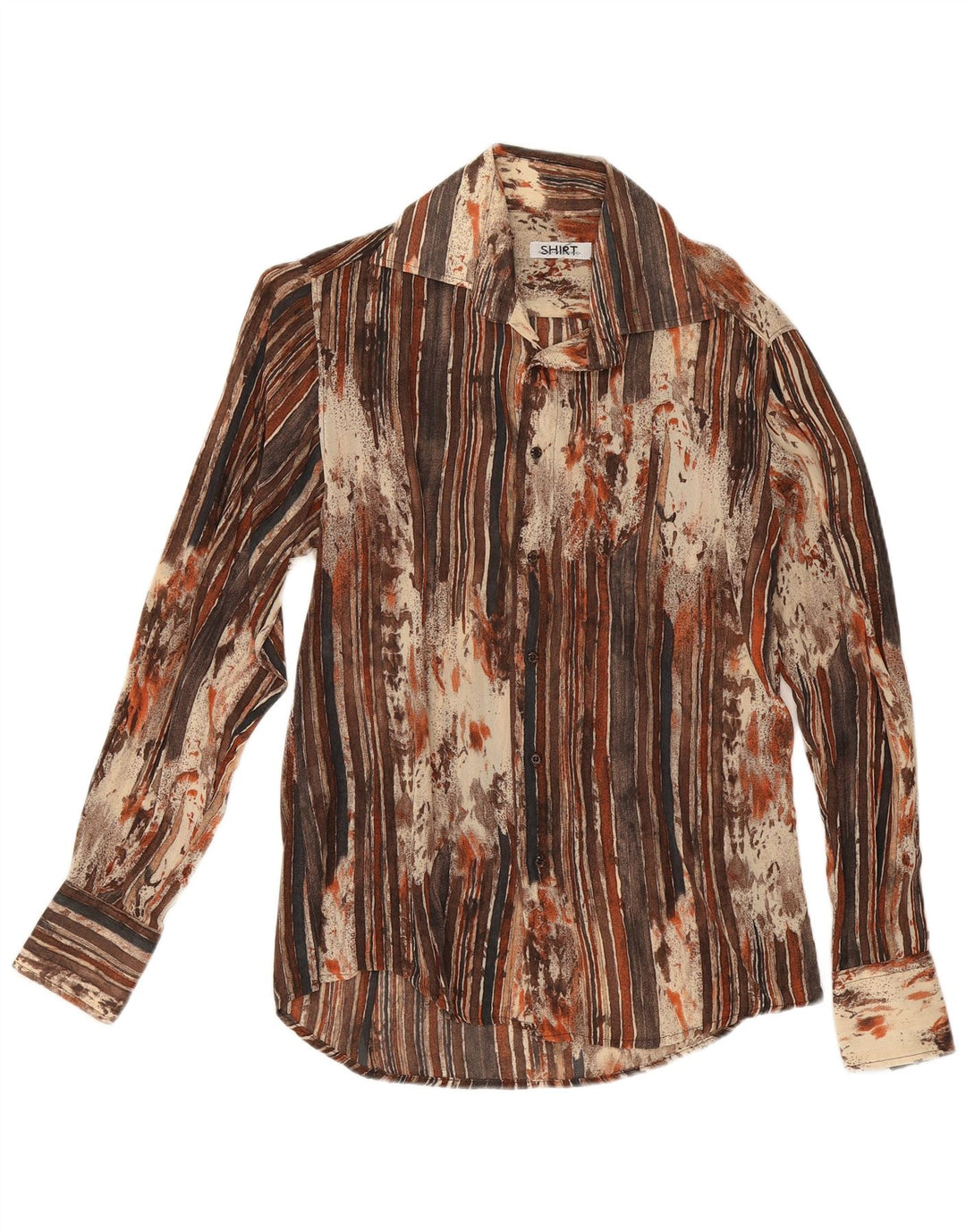 Camicia da uomo Sonny Bono a righe marrone medio