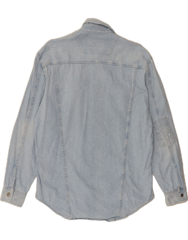 CHARRO Mens Graphic Denim Shirt Medium Blue Vintage Charro and Second-Hand Charro from Messina Hembry 