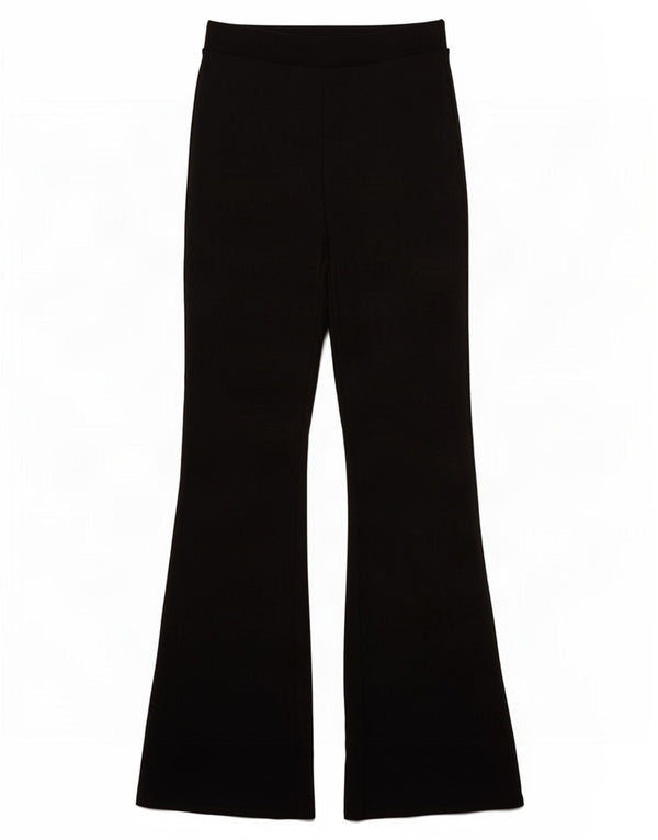 Zara Womens Flare Tracksuit Trousers UK 12 Medium Black Polyester