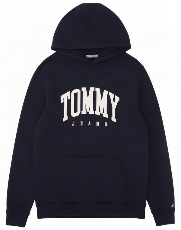 Tommy Hilfiger Maglia con cappuccio grafica da uomo XL Blu navy in cotone