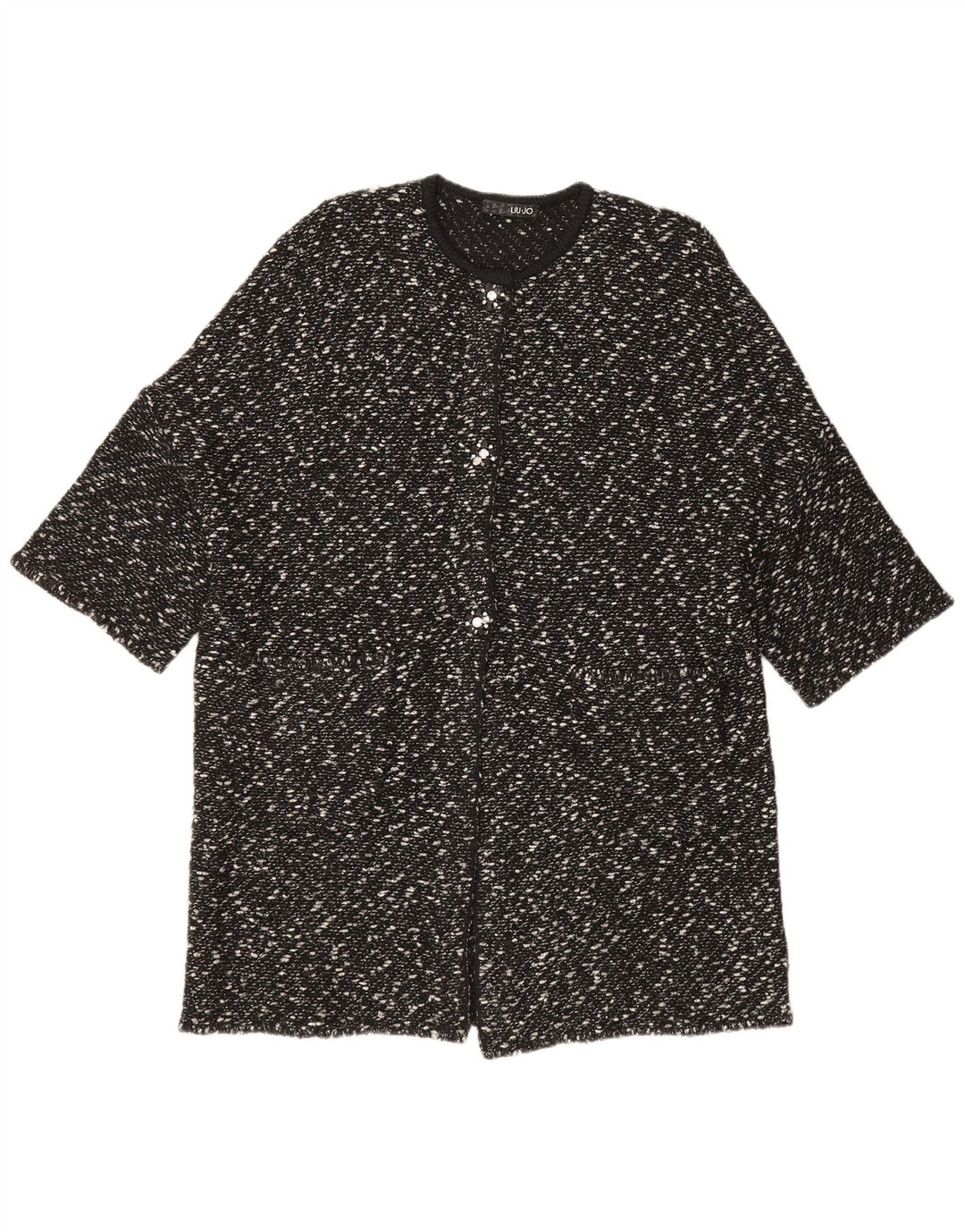 Maglione cardigan a maniche corte da donna Liu Jo IT 44 medio nero