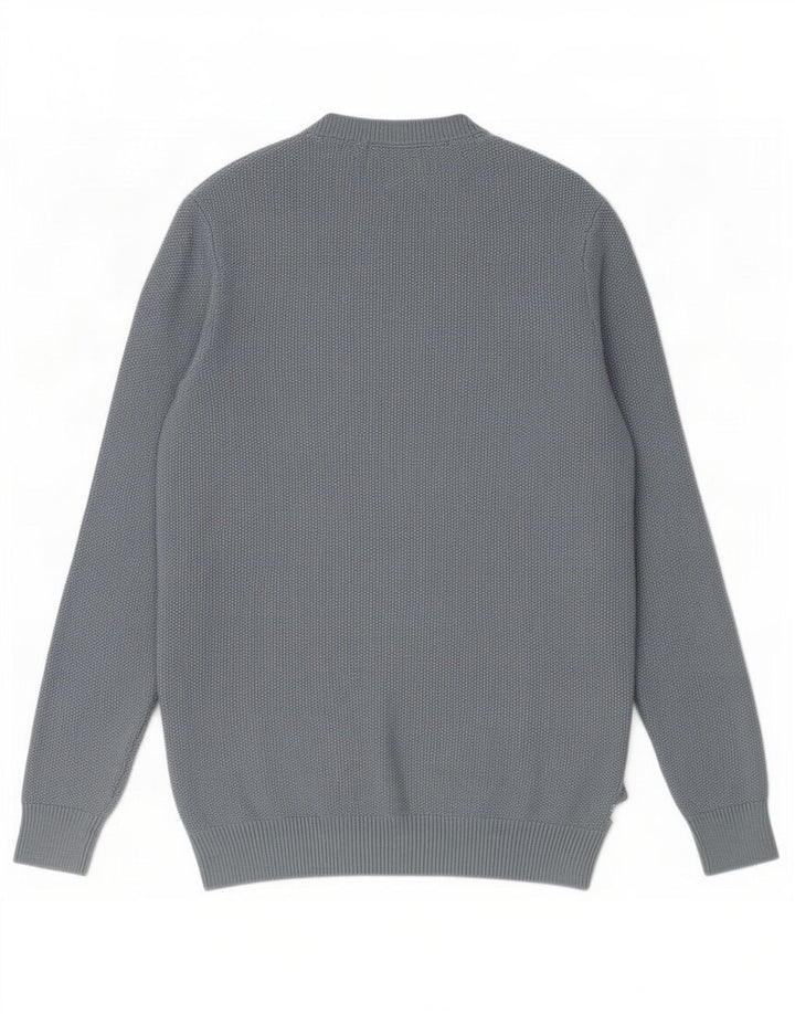 Maglione maglione girocollo da uomo Marks & Spencer piccolo poliestere blu