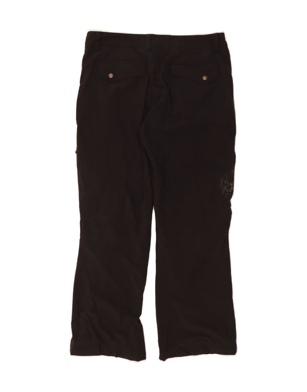 EDDIE BAUER Womens Straight Cargo Trousers US 10 Large W34 L28 Black Vintage Eddie Bauer and Second-Hand Eddie Bauer from Messina Hembry 