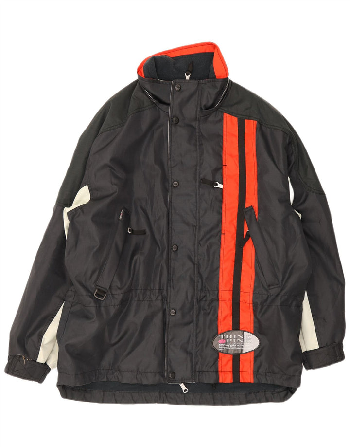 Giacca da sci da uomo vestibilità regolare con cappuccio Think Pink IT 54 2XL Nero Colourblock