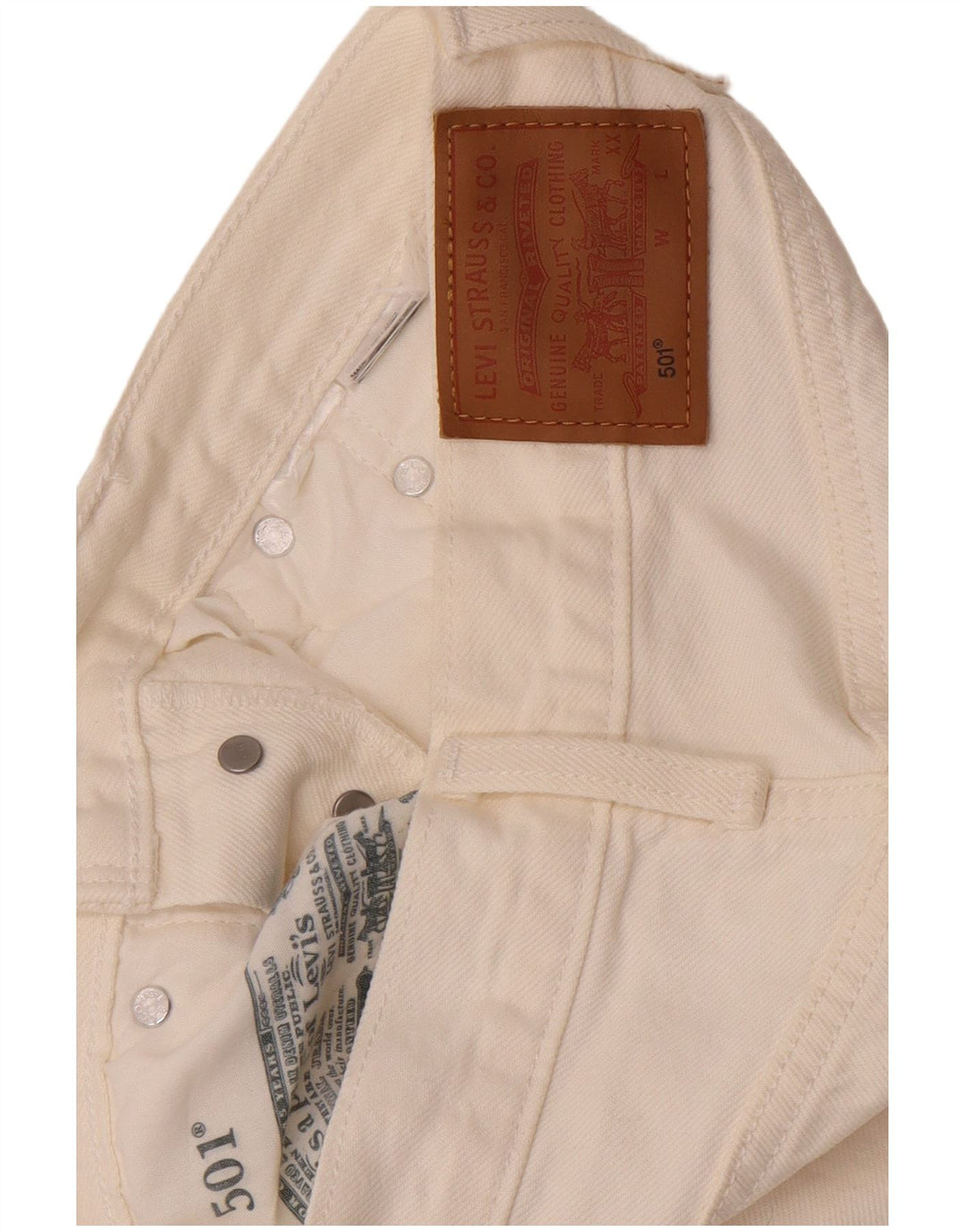 Jeans dritti Levi's 501 da donna W26 L26 bianchi