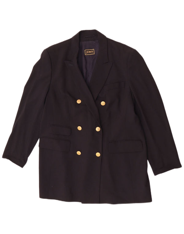 Giacca blazer doppiopetto lunga da donna Jobis UK 14 medio blu navy
