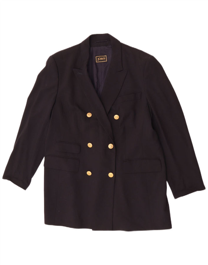 Giacca blazer doppiopetto lunga da donna Jobis UK 14 medio blu navy
