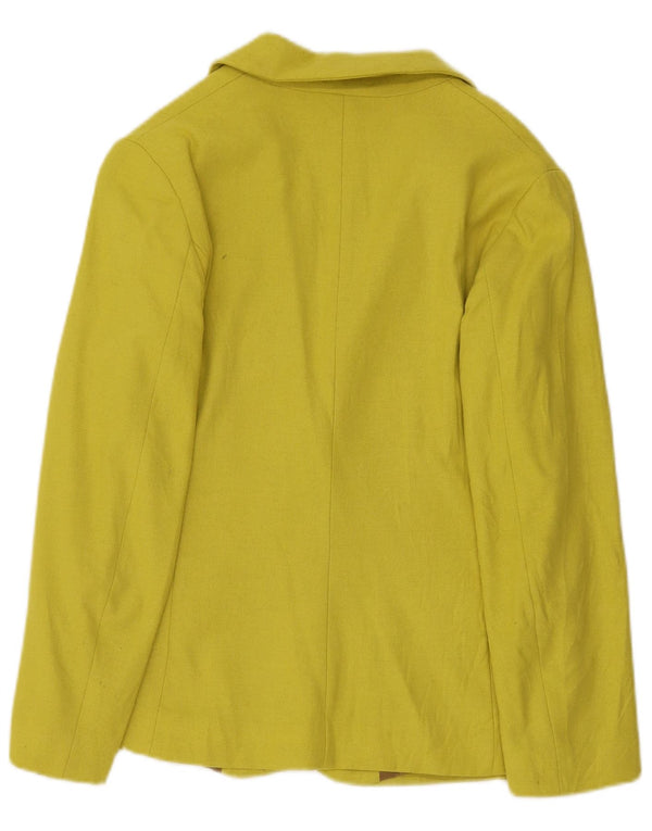 Giacca blazer da donna a 1 bottone Niu UK 14 poliestere giallo medio