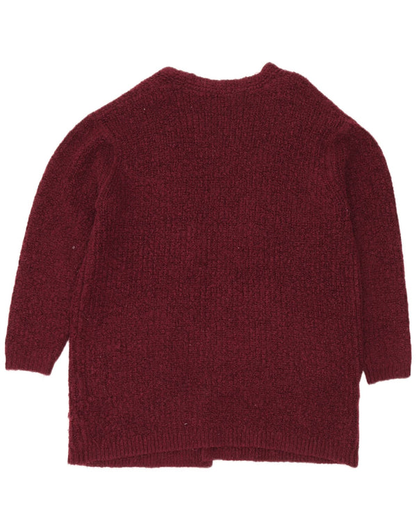 Maglione cardigan aperto oversize da donna Marks & Spencer UK 16 grande marrone