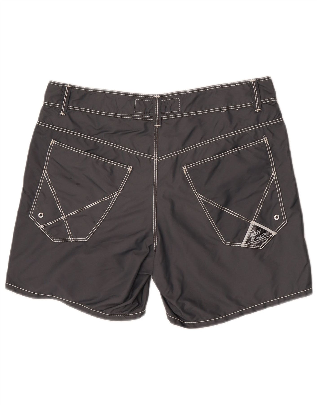 Pantaloncini da bagno da uomo Roy Rogers grigio medio in poliammide