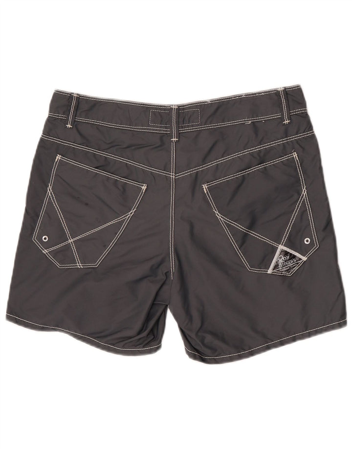 Pantaloncini da bagno da uomo Roy Rogers grigio medio in poliammide