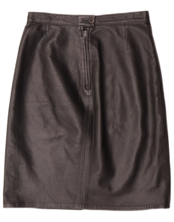 Gonna in pelle da donna VINTAGE IT 38 XS W24 Nera