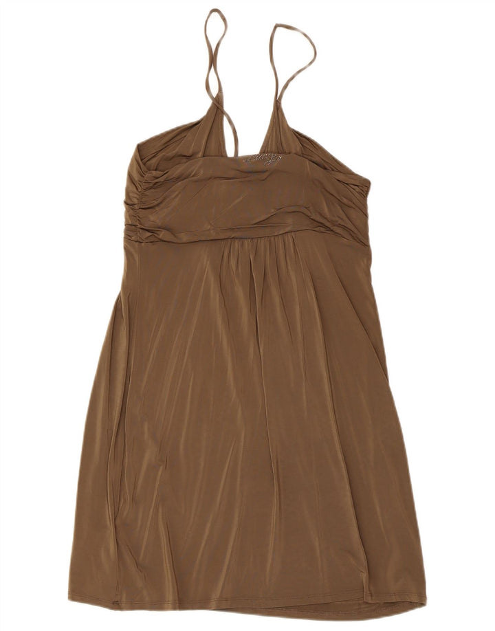 Abito Sottoveste Smanicato Donna Liu Jo IT 44 Viscosa Marrone Medio