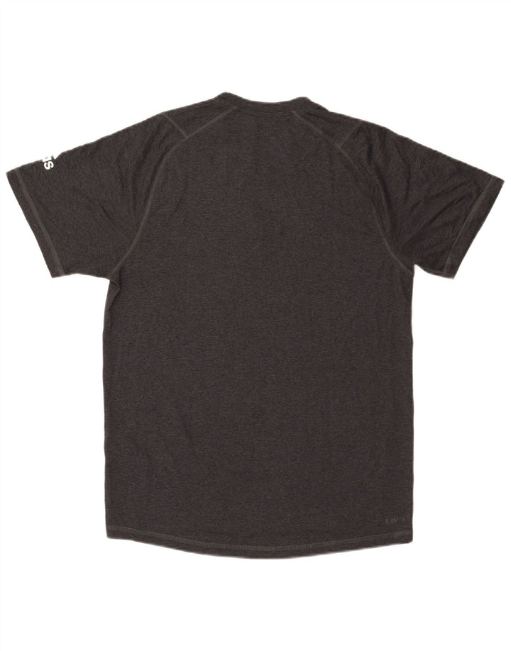 T-shirt grafica Adidas Aeroready da uomo, piccola, in poliestere grigio