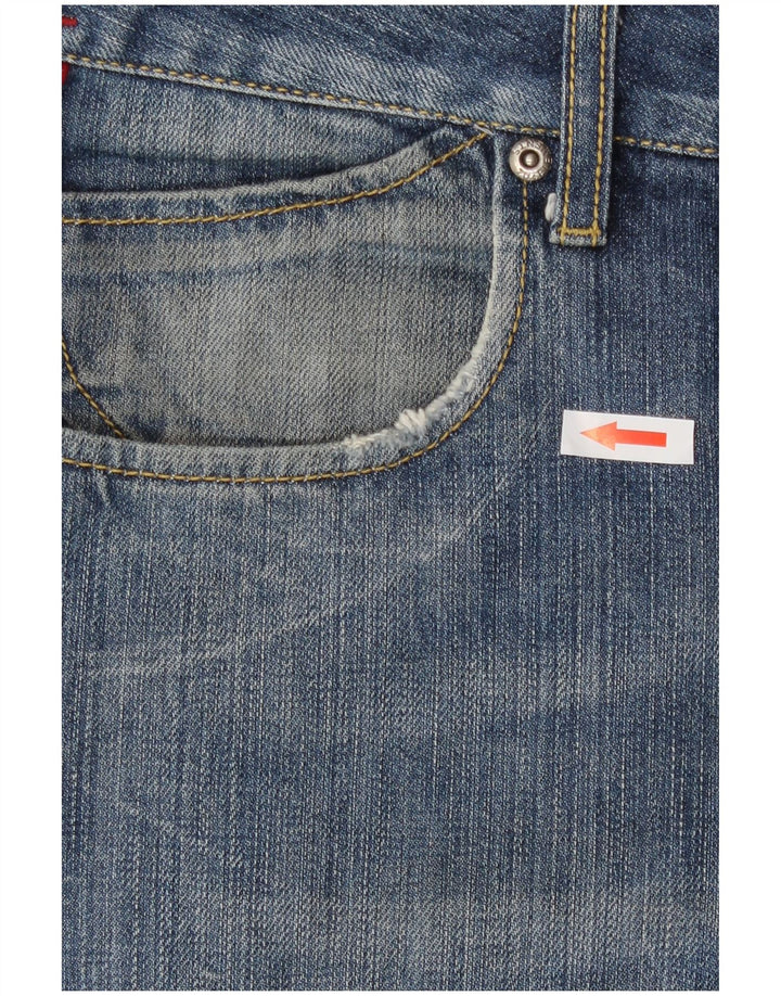Jeans dritti invecchiati da uomo Zu Elements W36 L35 cotone blu