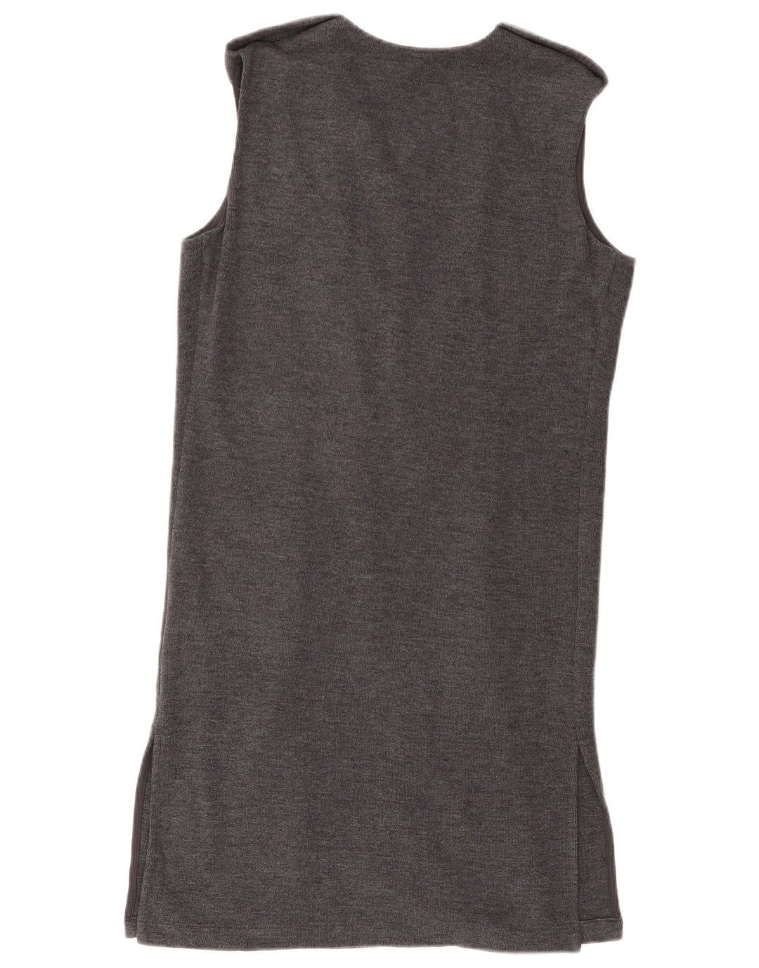 MARKS & SPENCER Maglione cardigan senza maniche da donna UK 8 piccolo grigio