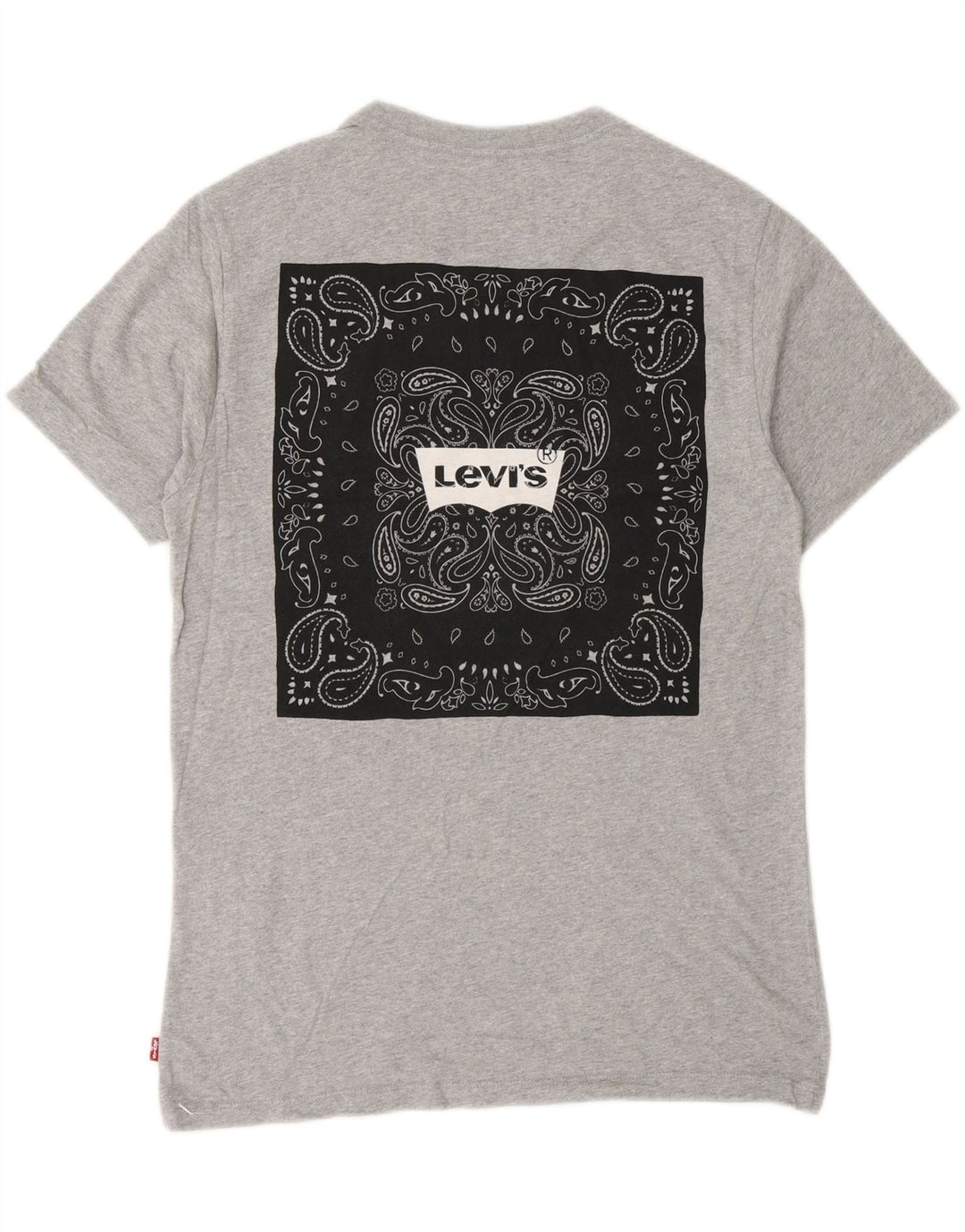 T-shirt grafica standard da uomo Levi's Top XS in cotone grigio