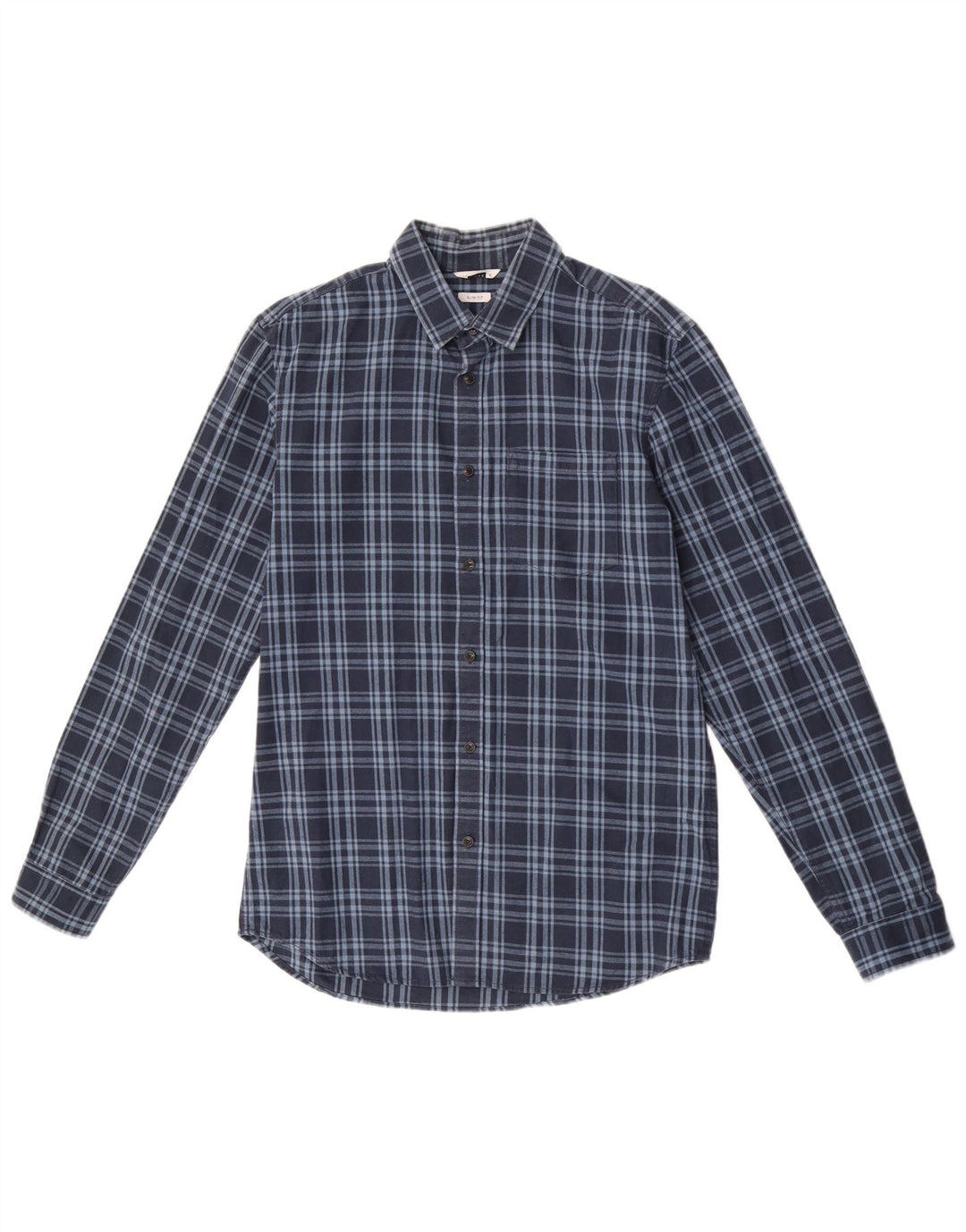 Camicia da uomo slim fit in flanella Jack & Jones a quadri blu navy medio