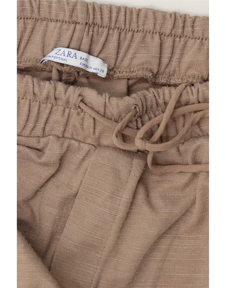 Pantaloni da tuta corti da donna Zara UK 12 Beige medio
