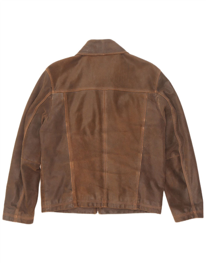 Giacca in pelle da uomo S.Oliver UK 38 Marrone medio