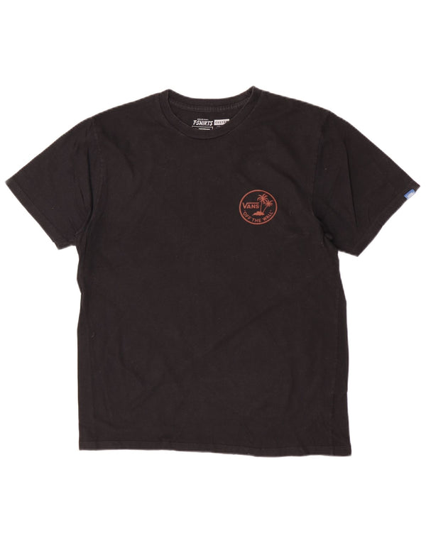 T-shirt grafica da uomo Vans Top in cotone nero medio