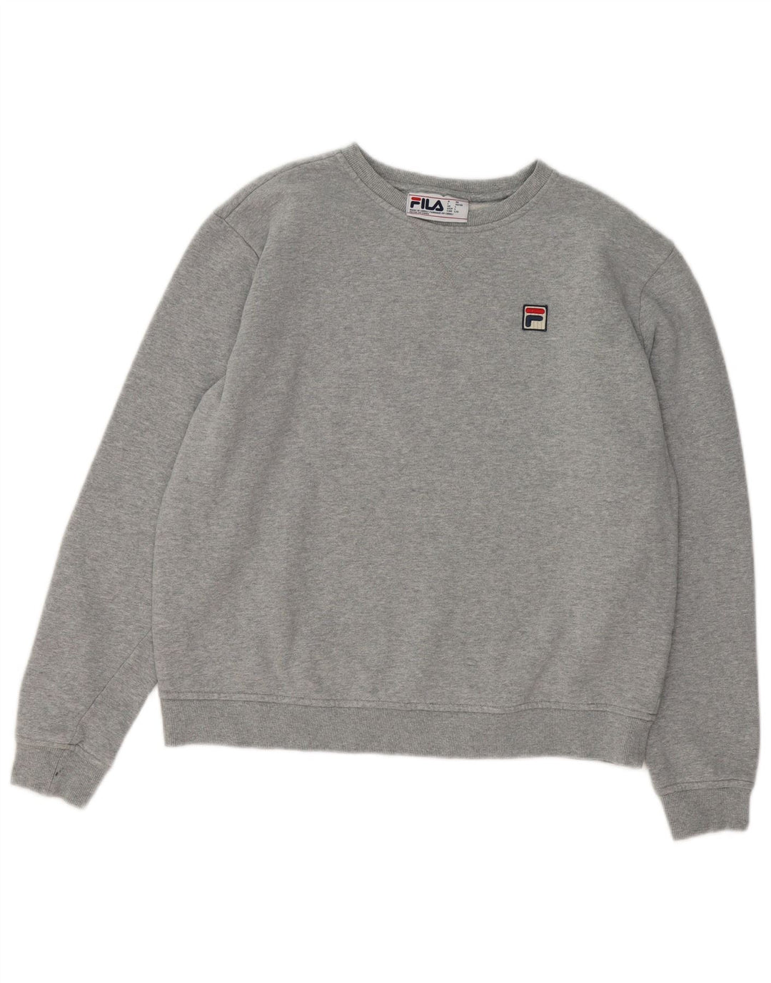 FILA Womens Sweatshirt Jumper UK 16 Large Grey Cotton