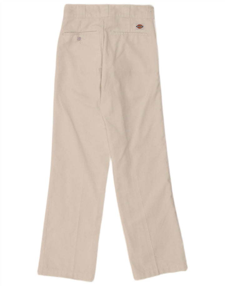 DICKIES Womens Straight Chino Trousers W28 L31  White