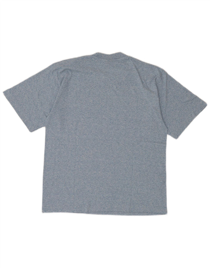 T-shirt da uomo CHAMPION Top in cotone chiazzato blu piccolo