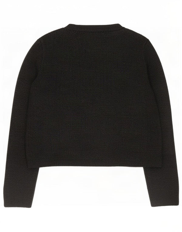 Zara Womens Crop Cardigan Sweater UK 10 Small Grey Acrylic