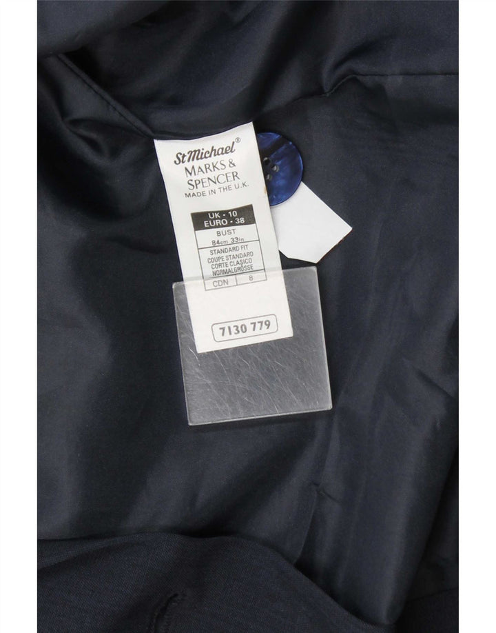 Giacca blazer St. Michael da donna Marks & Spencer UK 10 piccola blu navy