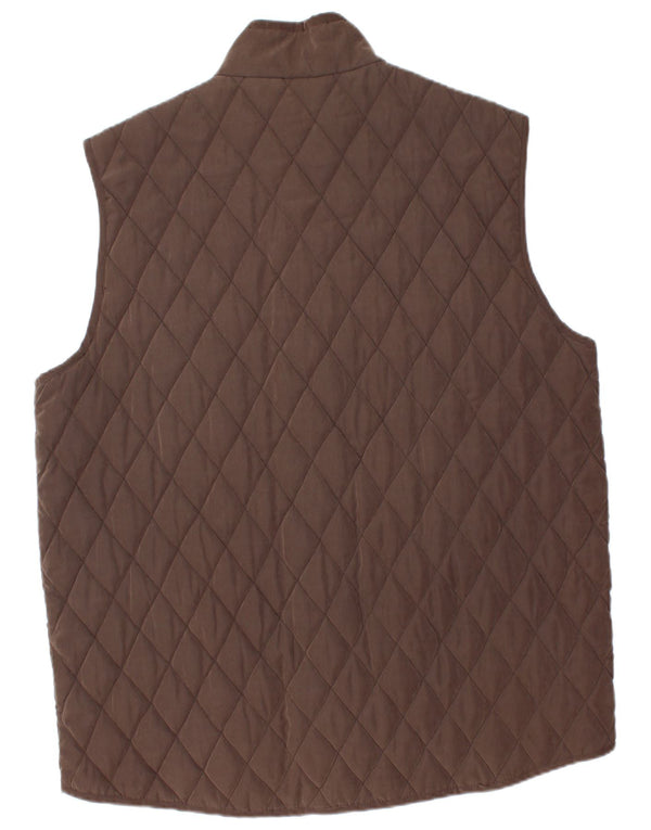 Gilet trapuntato da uomo Conte of Florence UK 40 Large Marrone Poliestere