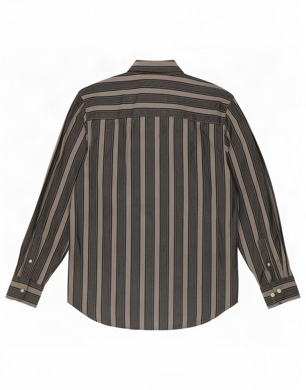 Camicia da uomo Lerros in cotone a righe grigio medio
