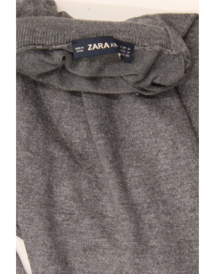 Maglione maglione collo alto da donna Zara UK 12 Grigio medio