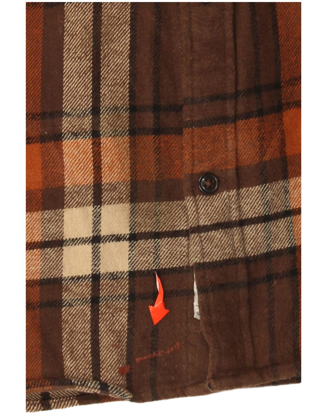 JACK & JONES Camicia da uomo in flanella XL in cotone scozzese marrone