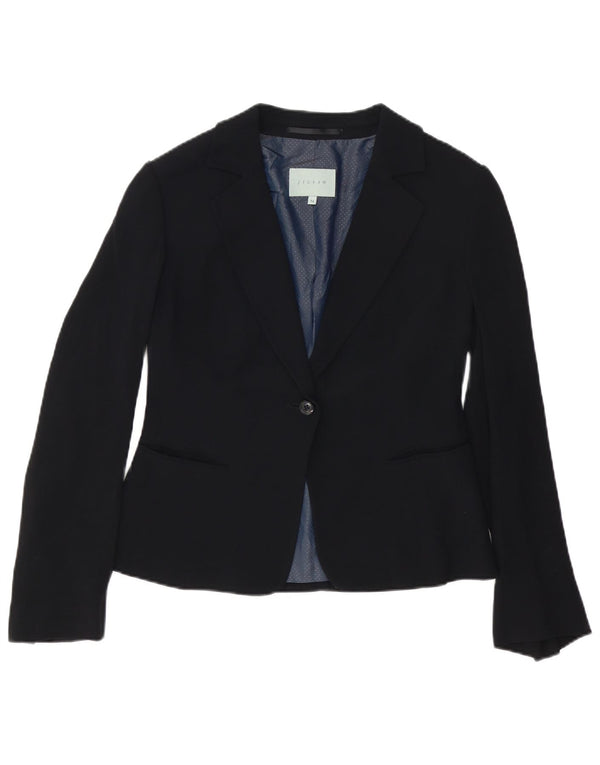 Giacca blazer da donna a 1 bottone Jigsaw UK 14 media nera