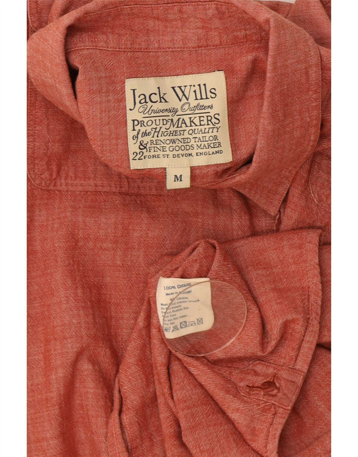 Camicia da uomo Jack Wills in cotone rosso medio