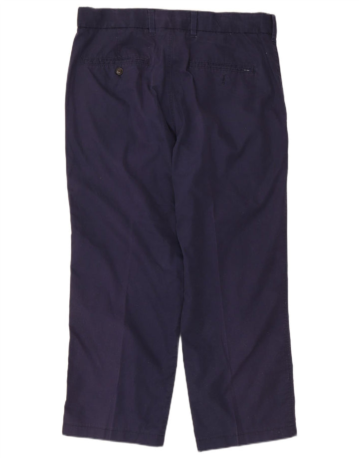 Pantaloni cropped da uomo Marks & Spencer W34 L25 cotone blu navy